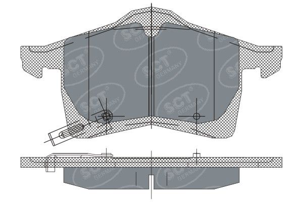 SCT GERMANY stabdžių trinkelių rinkinys, diskinis stabdys SP 243 PR